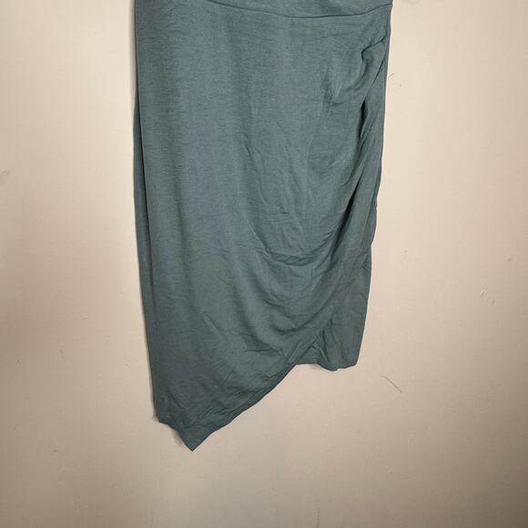 41 Hawthorn Blaise Dress Size Medium NWT Sage Green Ribbed Knit Faux Wrap - Picture 4 of 9
